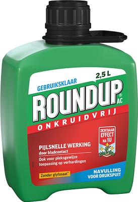 ROUNDUP® AC Snel Onkruidvrij Onkruiddrukspuit Navulverpakking 2,5L