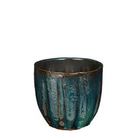 Afredo pot rond d.blauw - H17 x Ø19 cm