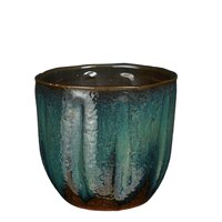 Afredo pot rond d.blauw - H21 x Ø23 cm