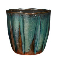 Afredo pot rond d.blauw - H25 x Ø26 cm