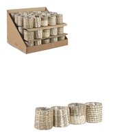 Alexis pot rond 4 assorti display 60 stuks - H7 x Ø7 cm - afbeelding 2