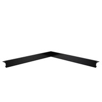 Aluminium daktrim binnenhoek, 4,5 x 4,5 x 40 cm, zwart RAL 9005.