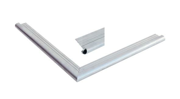 Aluminium daktrimset met ronde kraal t.b.v. plat dak, maximale dakmaat 350 x 350 cm.