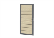 Aluminium deur houtmotief eiken 90x183 cm - afbeelding 2