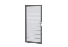 Aluminium deur lichtgrijs 90x183 cm - afbeelding 2