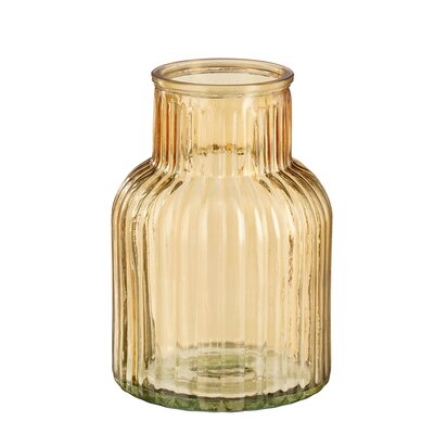 Ambre vaas glas l.bruin - H20 x Ø14 cm