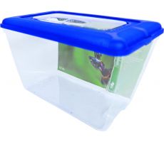 Aquarium en kap, kunststof, blauw, 15 liter