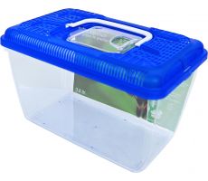 Aquarium en kap, kunststof, blauw, 3.8 liter