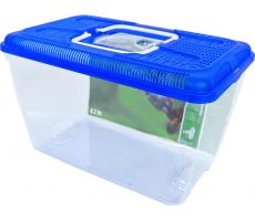 Aquarium en kap, kunststof, blauw, 8.3 liter