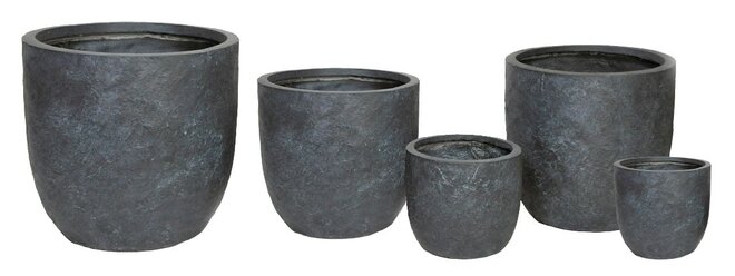 Arizona Egg Pot Graphite D 55 cm, H 51 cm - afbeelding 1