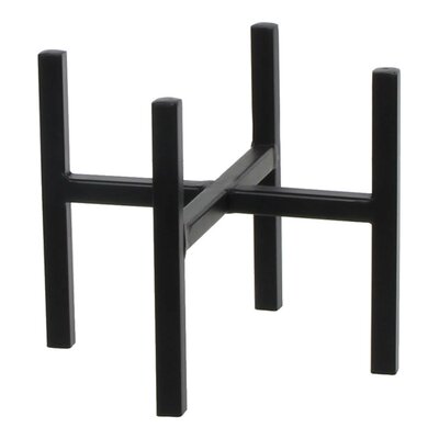 Ascot plant standaard zwart - l16,5xb16,5xh16cm - afbeelding 1