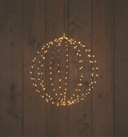 Bal 3d zwart 192 LED, D 40cm classic warm - afbeelding 3