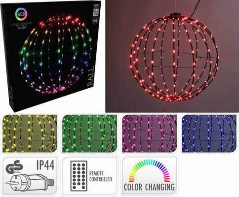 bal 40cm 168led rgb - afbeelding 1