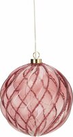 bal hangdeco led 18 cm burgundy - afbeelding 1