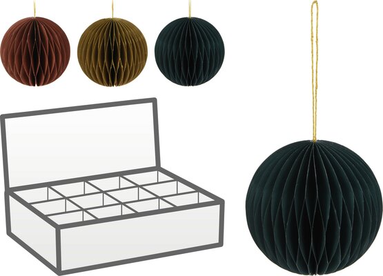 bal papier 100mm kleur hanger, per stuk