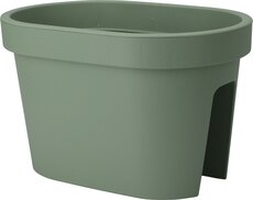 balkonbak, kunststof, 27x40x25cm, groen - afbeelding 1