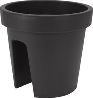 balkonbak, kunststof, dia 28cm, antraciet - afbeelding 2