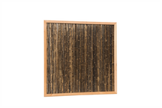 Bamboescherm van zwarte bamboestokken in douglas frame, 186 x 186 cm. - afbeelding 3