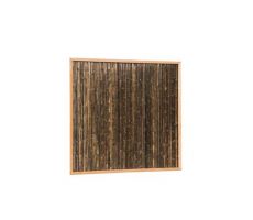 Bamboescherm van zwarte bamboestokken in douglas frame, 186 x 186 cm. - afbeelding 2