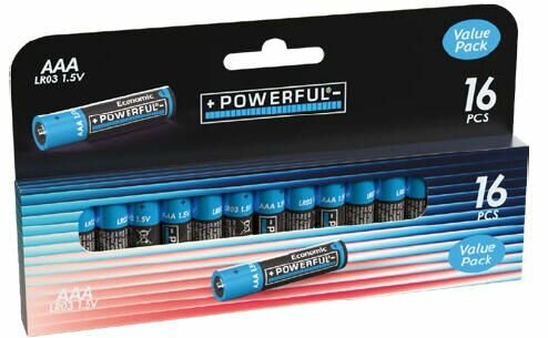 batterijen 16 sts lr 03/aaa 16 sts in kleurendoos met eurolog