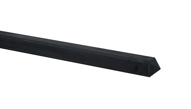 Betonpaal glad met diamantkop 10 x 10 x 310 cm, antraciet gecoat, tussenpaal t.b.v. 2 betonplaten.