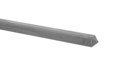 Betonpaal glad met diamantkop 10 x 10 x 310 cm, grijs ongecoat, tussenpaal t.b.v. 2 betonplaten.