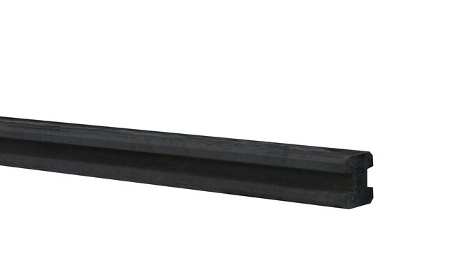 Betonpaal glad met vellingkant, v.z.v. sleuf, 10 x 10 x 270 cm, antraciet, ongecoat, tussenpaal.