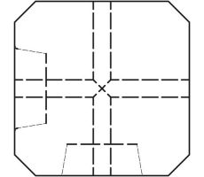 Betonpaal (hoekpaal) met diamantkop t.b.v. betonplaten met motief 10 x - afbeelding 2