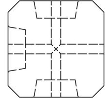 Betonpaal (T-paal) met diamantkop t.b.v. betonplaten met motief 10 x 10 - afbeelding 3