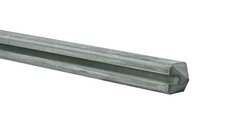 Betonpaal met sleuf en diamant kop t.b.v. schutting 11,5 x 11,5 x 278 cm, grijs eindpaal, ongecoat.
