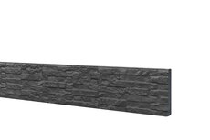 Betonplaat dubbelzijdig leisteenmotief 36 x 3,5 x 184 cm, antraciet ongecoat.