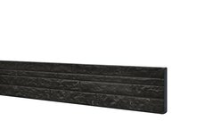 Betonplaat dubbelzijdig rotsmotief 36 x 3,5 x 184 cm, antraciet gecoat.