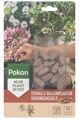 Bio terras en balkon voedingskegels, Pokon, 15 st