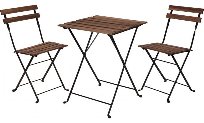 bistro set zwart 3dlg - afbeelding 1