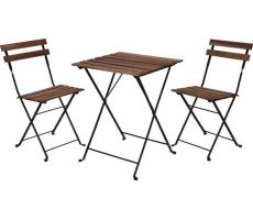 bistro set zwart 3dlg - afbeelding 2