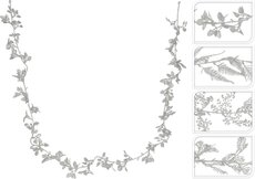 blad guirlande 170cm, per stuk