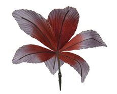 Bloem op clip polyester fluweel, assortie, Ø 23 cm x H 10 cm, keuze uit 1 stuks - afbeelding 3