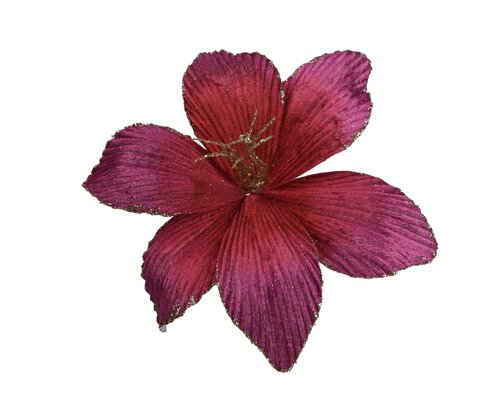 Bloem polyester fluweel, D 23 cm, per stuk