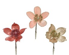 Bloem polyester, D 12 cm, per stuk - afbeelding 4