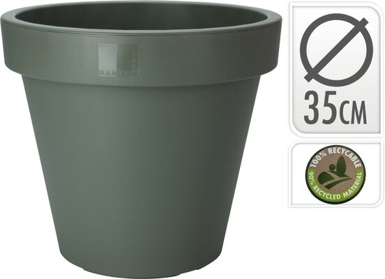 bloempot ek rond 35cm groen