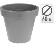 bloempot ek rond d 60, h 52 cm, licht grijs, kunststof - afbeelding 2