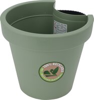 bloempot ek voor regenpijp, kunststof, dia 23,5x 21cm, groen - afbeelding 1