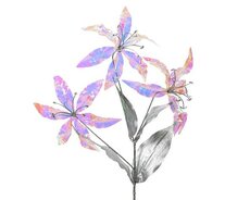Bloemsteel op steel, plastic, H 10 cm