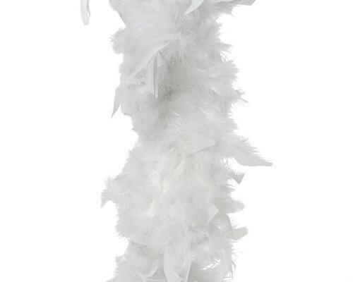 Boa veer, D 15 cm, H 150 cm, wit