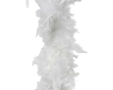 Boa veer, D 15 cm, H 150 cm, wit