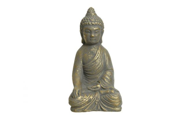 Boeddha, beton, l 8 cm, b 8 cm, h 16 cm