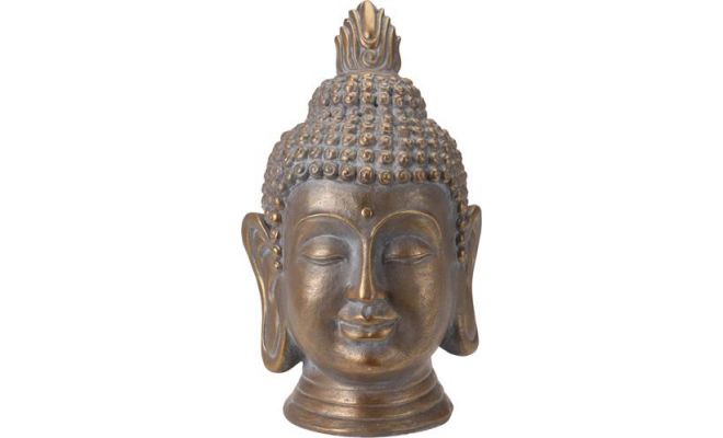 boeddha hoofd mgo, dsn 22 cm, h 45 cm