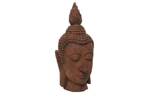 Boeddha, hoofd, polystone, l 26 cm, b 25 cm, h 57 cm