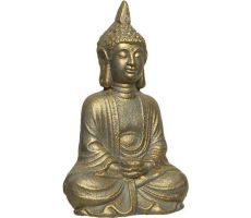 Boeddha, polystone, goud, l 17 cm, b 23 cm, h 37 cm