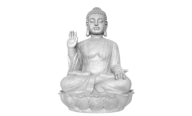 Boeddha tian tan l40b50h73cm grijs